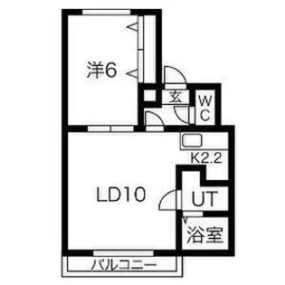 2LDKの間取り画像