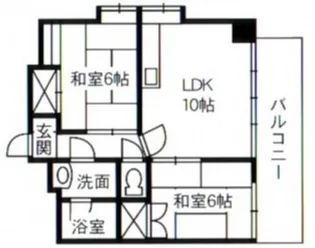 シャトレ中田【3階】の間取り