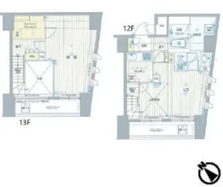 東京都港区六本木2【マンション】の間取り