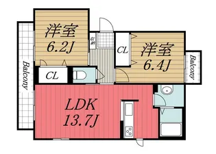 千葉県市原市五井中央東1【マンション】の間取り