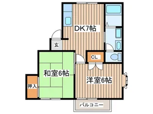 グランデュール松浪【2階】の間取り