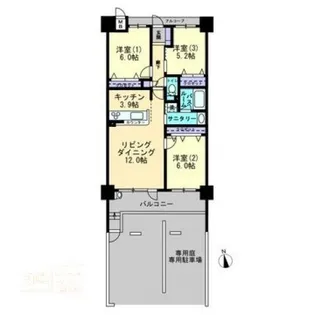 アルファスマート仏生山駅【1階】の間取り