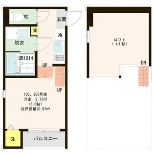 ラ・ムー長町【1階】の間取り