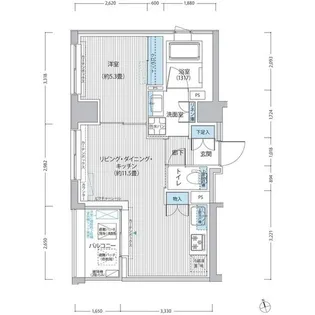 東京都中央区新川1【マンション】の間取り