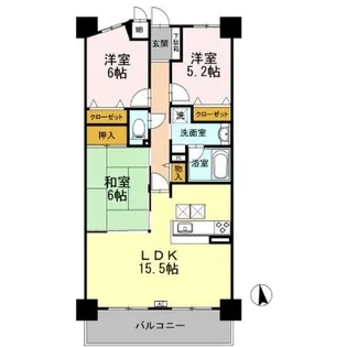 ネオハイツ助信【4階】の間取り