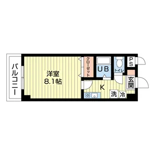 コートシャンベル【8階】の間取り