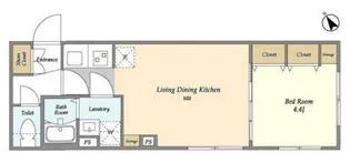 ウェルスクエアイズム武蔵小山III【4階】の間取り