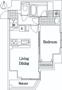 ザ・レジデンス・オブ・トーキョーH20 サウスタワー【9階】の間取り