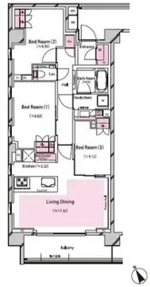 RISING SUN 恵比寿二丁目【3階】の間取り