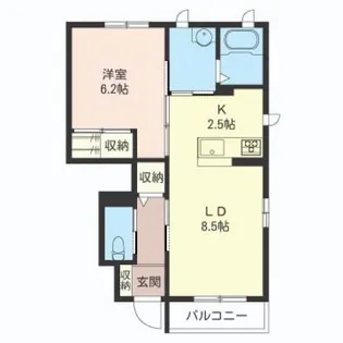 フィオーレカーサ【1階】の間取り