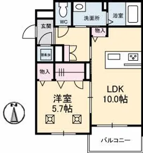ベレオ白金坂【2階】の間取り