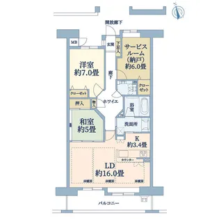 フローレンス連坊小路グランドアーク【6階】の間取り