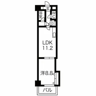 グローバル畑江【5階】の間取り