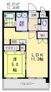 東京都八王子市長沼町【マンション】の間取り