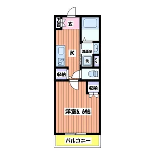 東京都立川市錦町3【アパート】の間取り