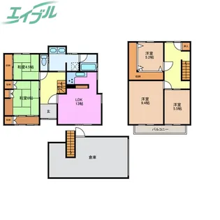 三重県四日市市楠町北五味塚【一戸建】の間取り
