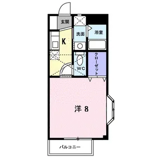 ソレイユ開成B【1階】の間取り
