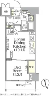 ザ パークハビオ神楽坂レジデンスSOUTH【5階】の間取り