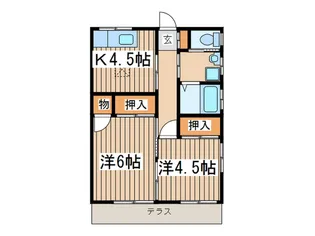 白鷺ハイツ【1階】の間取り