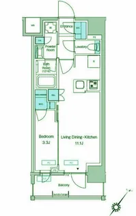プレディアコート大森山王【10階】の間取り