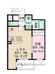 GUTE WOHNUNG 北千住【2階】の間取り