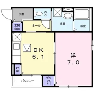 プランドール A【1階】の間取り