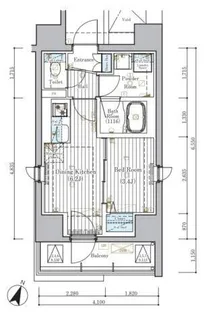 ミライズ横濱SOUTHレジデンス【6階】の間取り