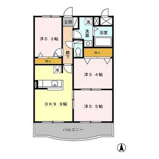 メルヴェイユII【2階】の間取り