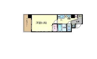 パサージュ二条城東【6階】の間取り