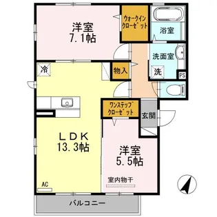 ファミール タカゼン E棟【3階】の間取り