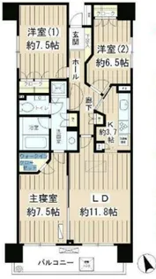 AQUACITY芝浦【11階】の間取り
