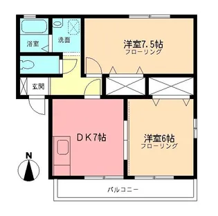 ファミールB【2階】の間取り