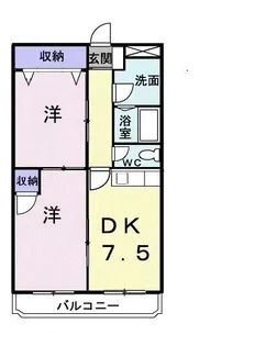 サンフローラル【3階】の間取り