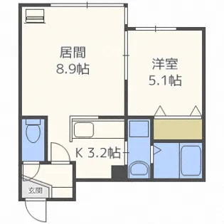ルミエール栄通南【1階】の間取り