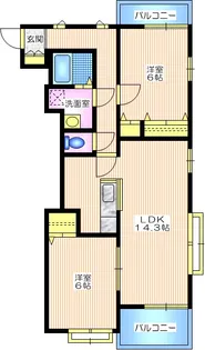 ソレイユ藤塚町【2階】の間取り