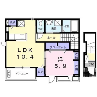 リアンA【2階】の間取り