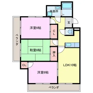 ホワイトピア江島台【3階】の間取り