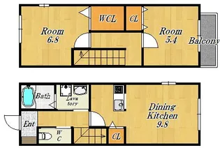 エルメゾンボヌール【1階】の間取り