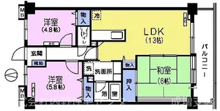 エクセル蓮根【4階】の間取り