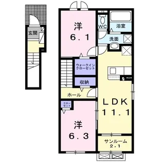 タイガ【2階】の間取り