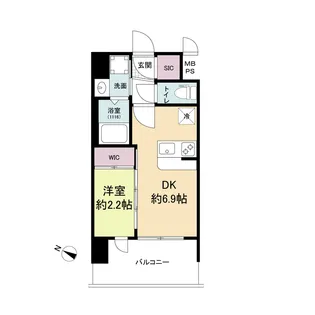 セレニテ十三ミラク【4階】の間取り