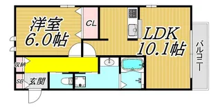 ヘーベルメゾンハナミズキ【2階】の間取り