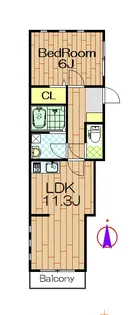 グラスクレール学芸大学【2階】の間取り
