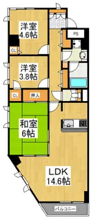 村野ビルオークステイ清瀬【6階】の間取り