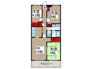 エスポワ-ル所沢2号館【3階】の間取り