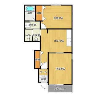 ライジングサンガーデンII【1階】の間取り