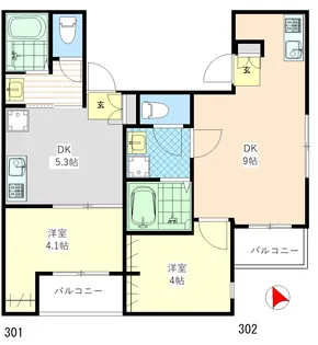 D-WOOD.28【3階】の間取り