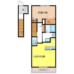 リーフィ弐番館A・B【2階】の間取り
