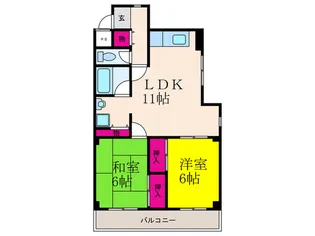 サンハイツ大下【2階】の間取り