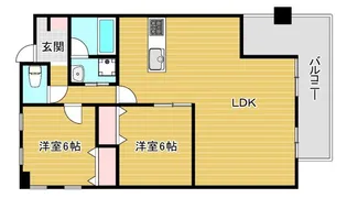 マンション北堀江【7階】の間取り